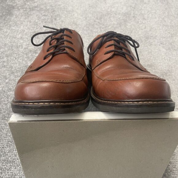 Ecco Shoes Mens Size 9 Brown Leather Oxford Business Casual Shock Point Comfort
